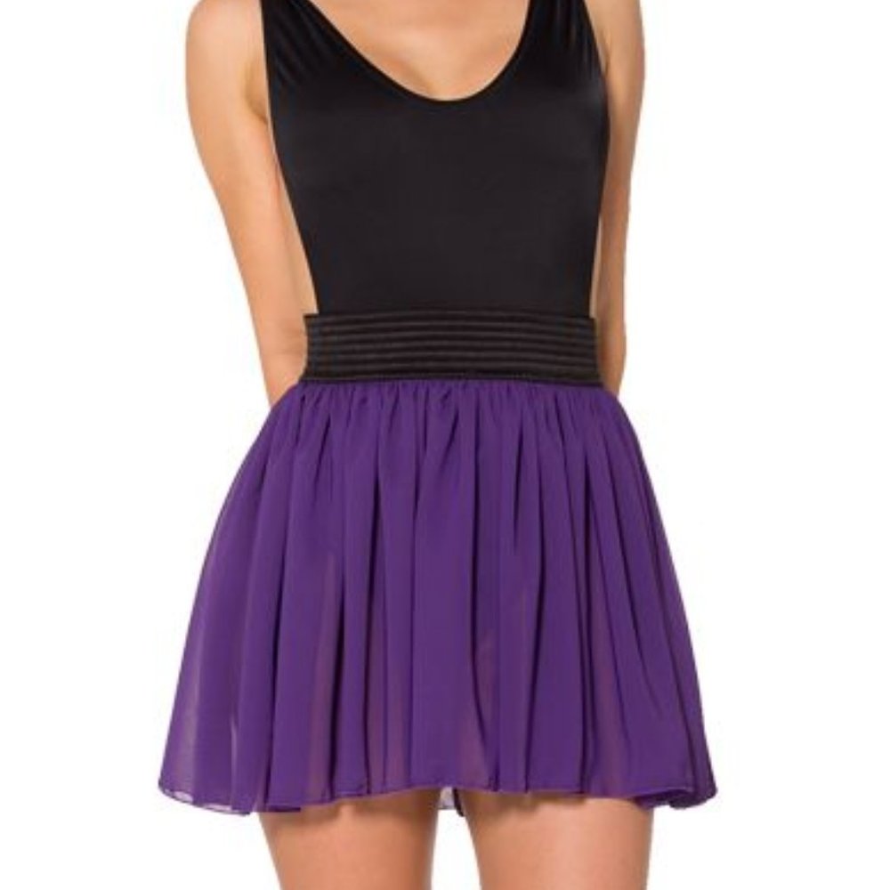BLACKMILK Chiffon Plum Mini Skirt sz X-Large